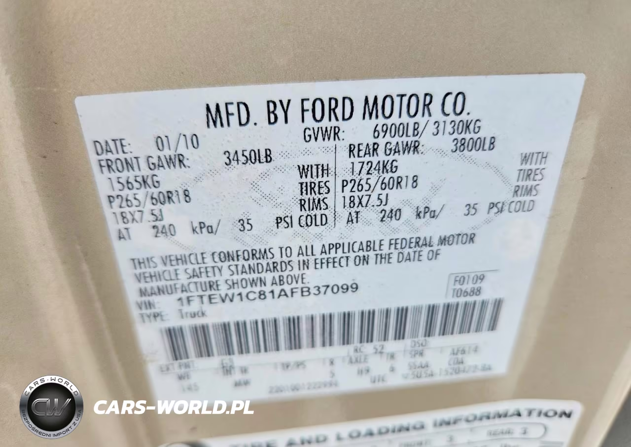 2010 Ford F150 Supercrew VIN:1FTEW1C81AFB37099 - 13
