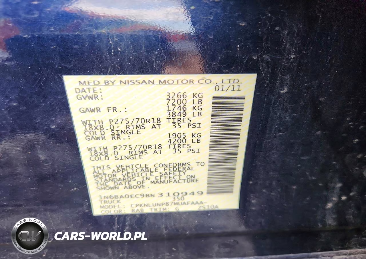 2011 Nissan Titan Sv VIN:1N6BA0EC9BN310949 - 13