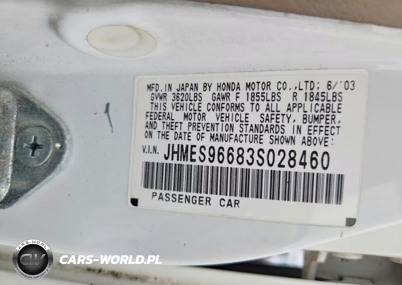 2003 Hond Civic VIN:JHMES96683S028460 - 12