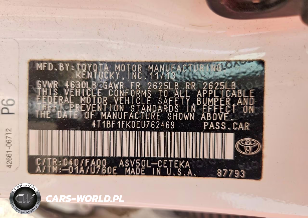2014 Toyota Camry L VIN:4T1BF1FK0EU762469 - 12