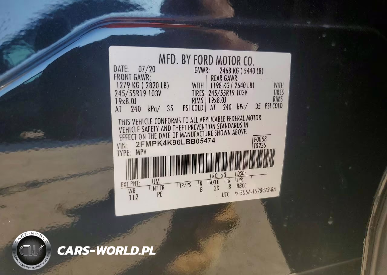 2020 Ford Edge Titanium VIN:2FMPK4K96LBB05474 - 12