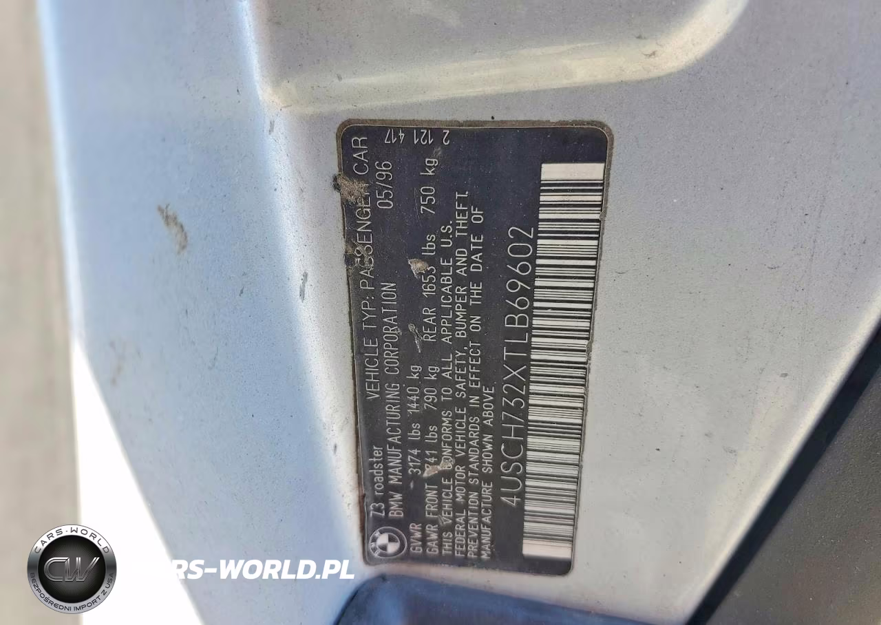 1996 BMW Z3 1.9 VIN:4USCH732XTLB69602 - 12
