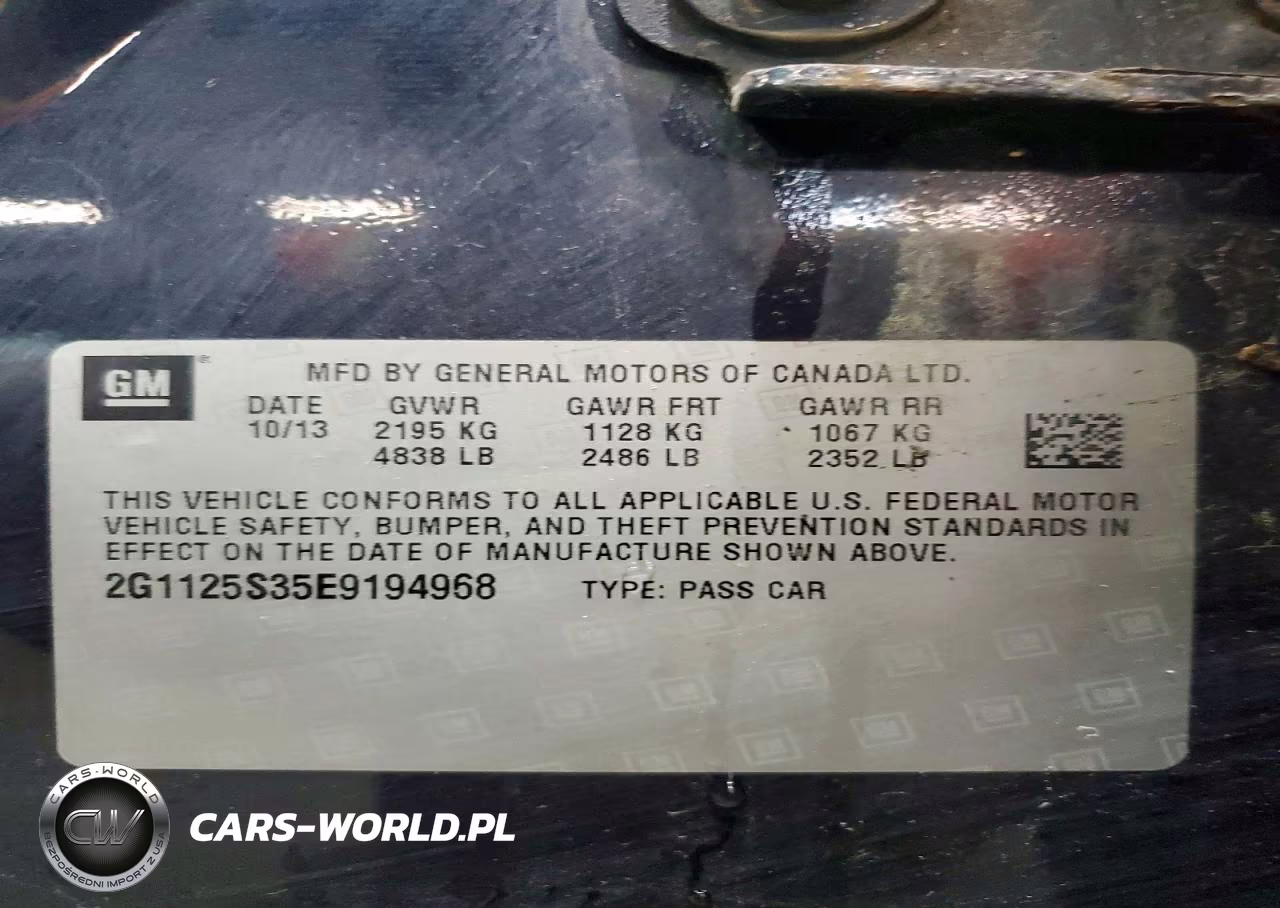 2014 Chevrolet Impala Lt VIN:2G1125S35E9194968 - 12