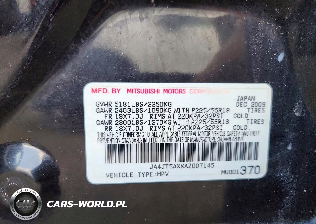 2010 Mitsubishi Outlander Gt VIN:JA4JT5AXXAZ007145 - 13