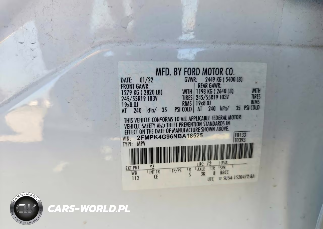 2022 Ford Edge Se VIN:2FMPK4G96NBA18525 - 13