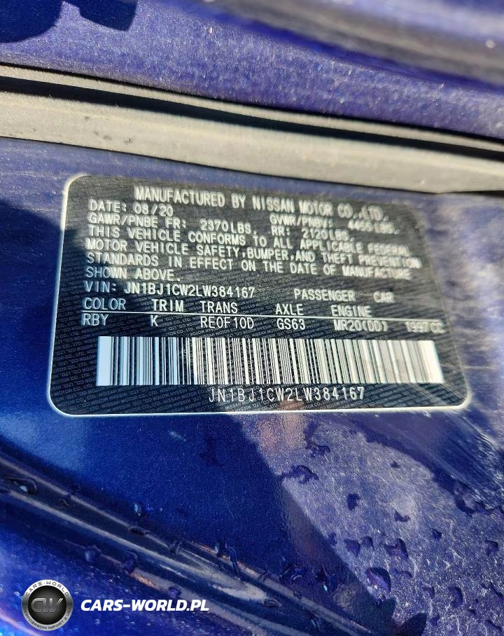 2020 Nissan Rogue Sport Sv VIN:JN1BJ1CW2LW384167 - 14