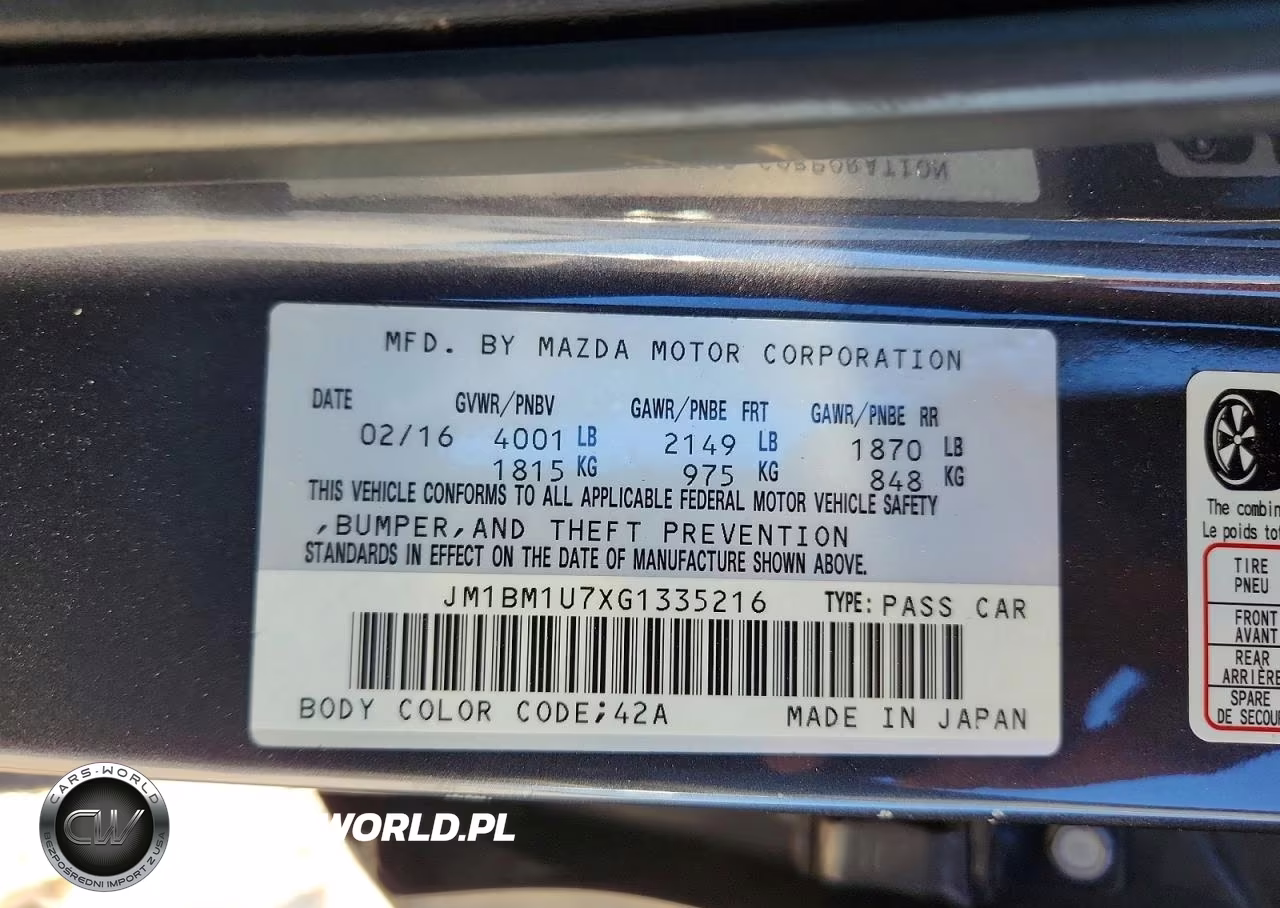 2016 Mazda 3 Sport VIN:JM1BM1U7XG1335216 - 12