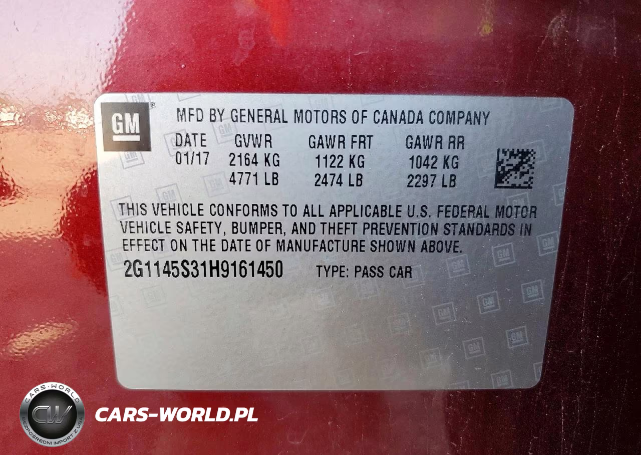 2017 Chevrolet Impala Premier VIN:2G1145S31H9161450 - 13