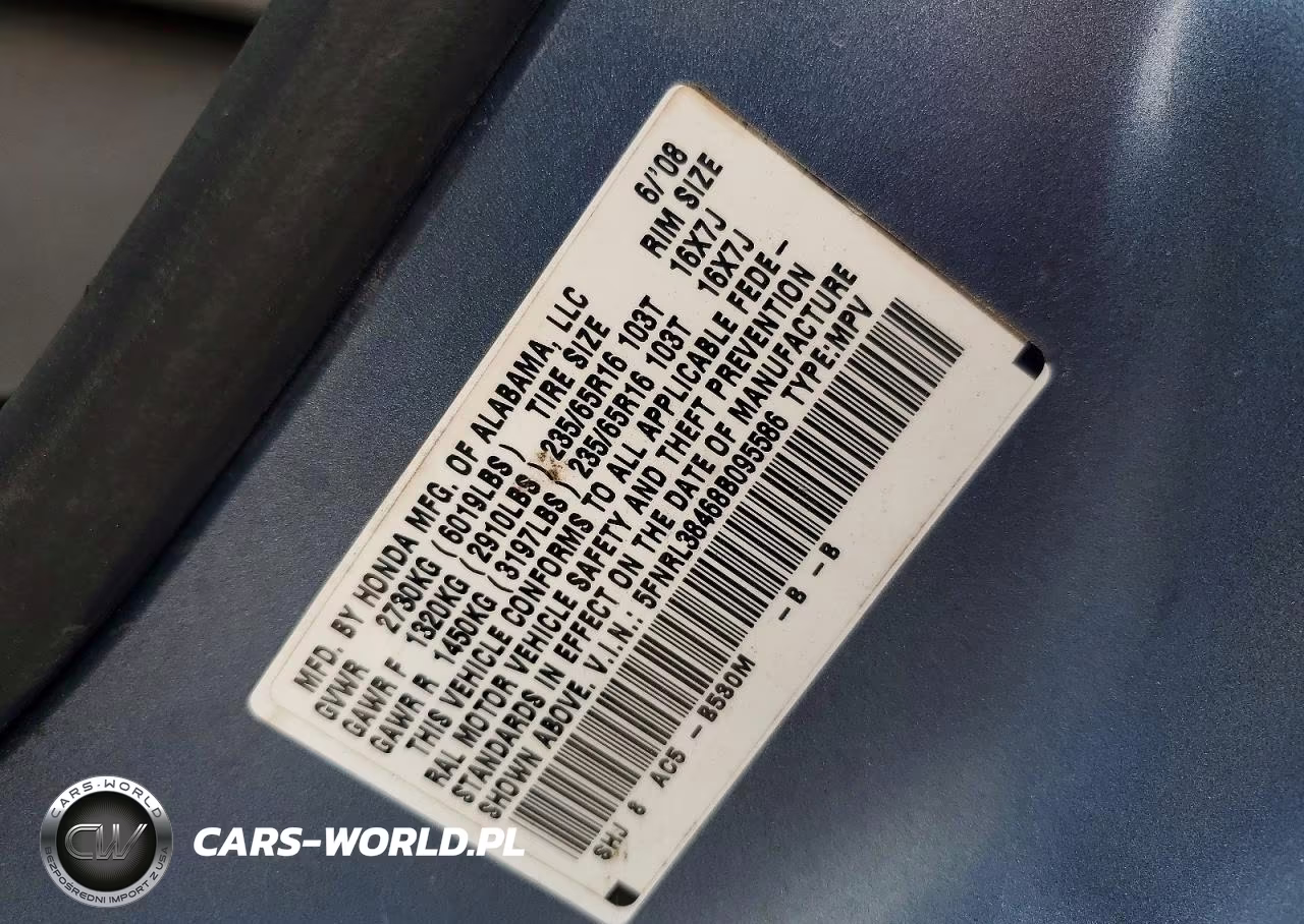 2008 Honda Odyssey Ex VIN:5FNRL38468B095586 - 14