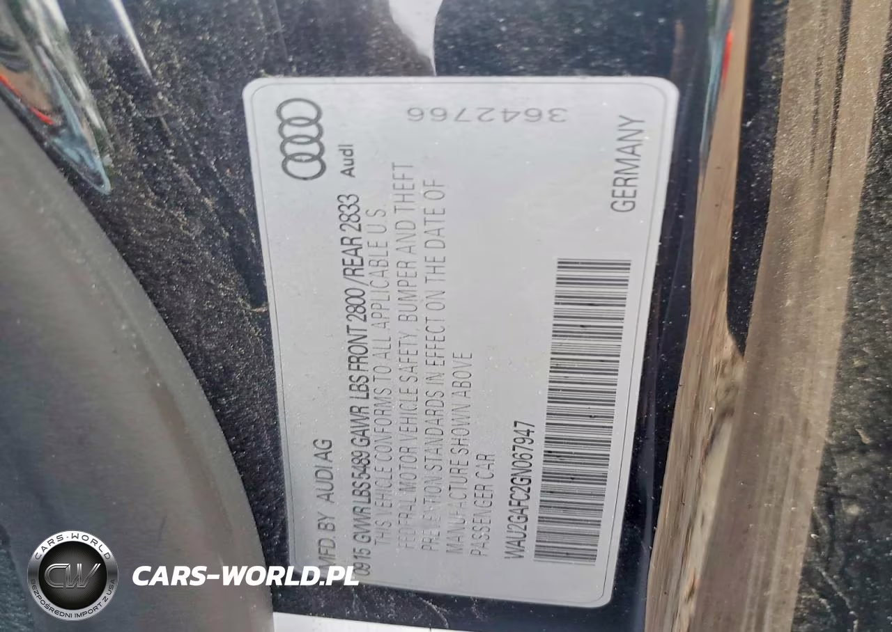 2016 Audi A7 Prestige VIN:WAU2GAFC2GN067947 - 12