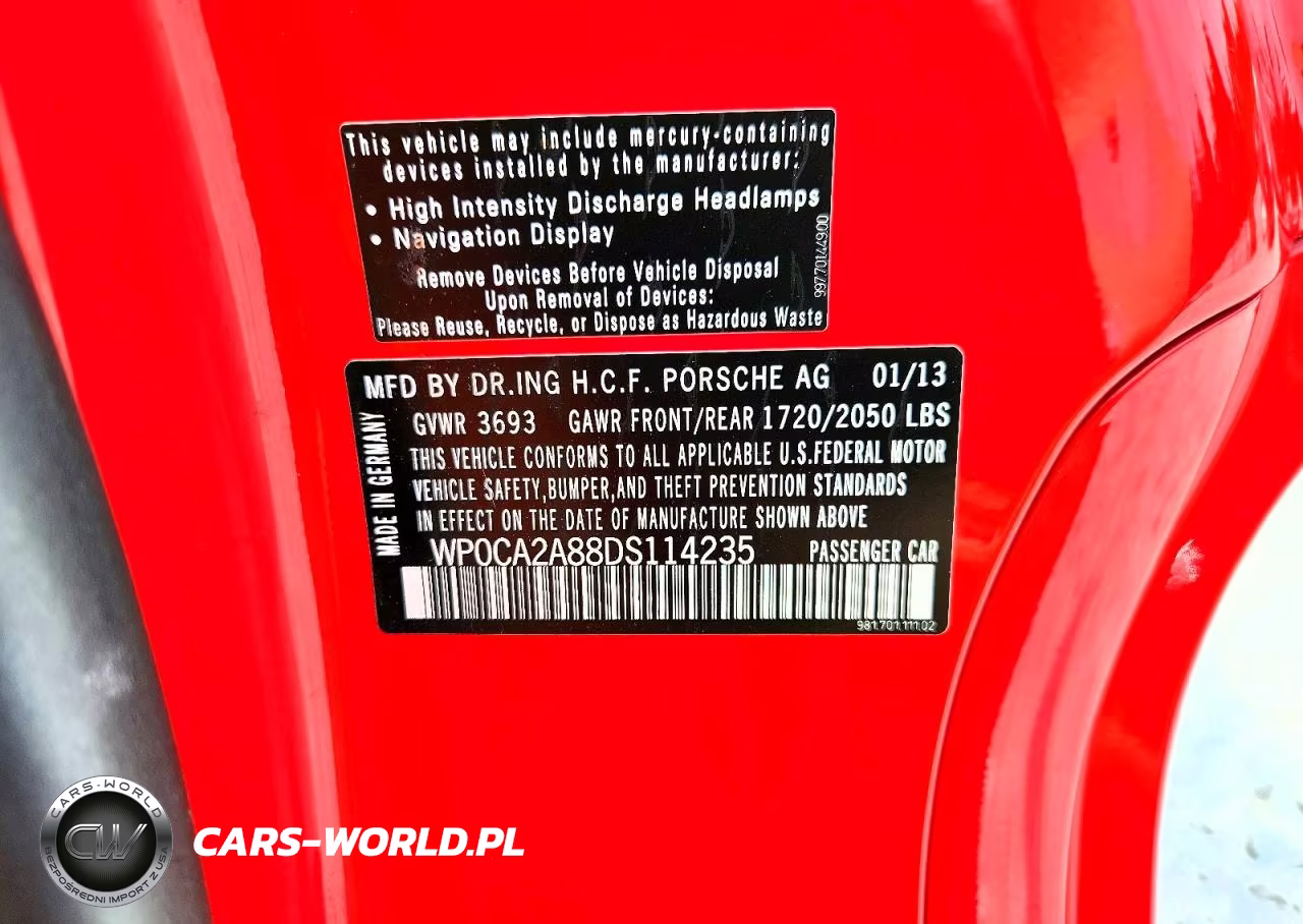 2013 Porsche Boxster VIN:WP0CA2A88DS114235 - 12