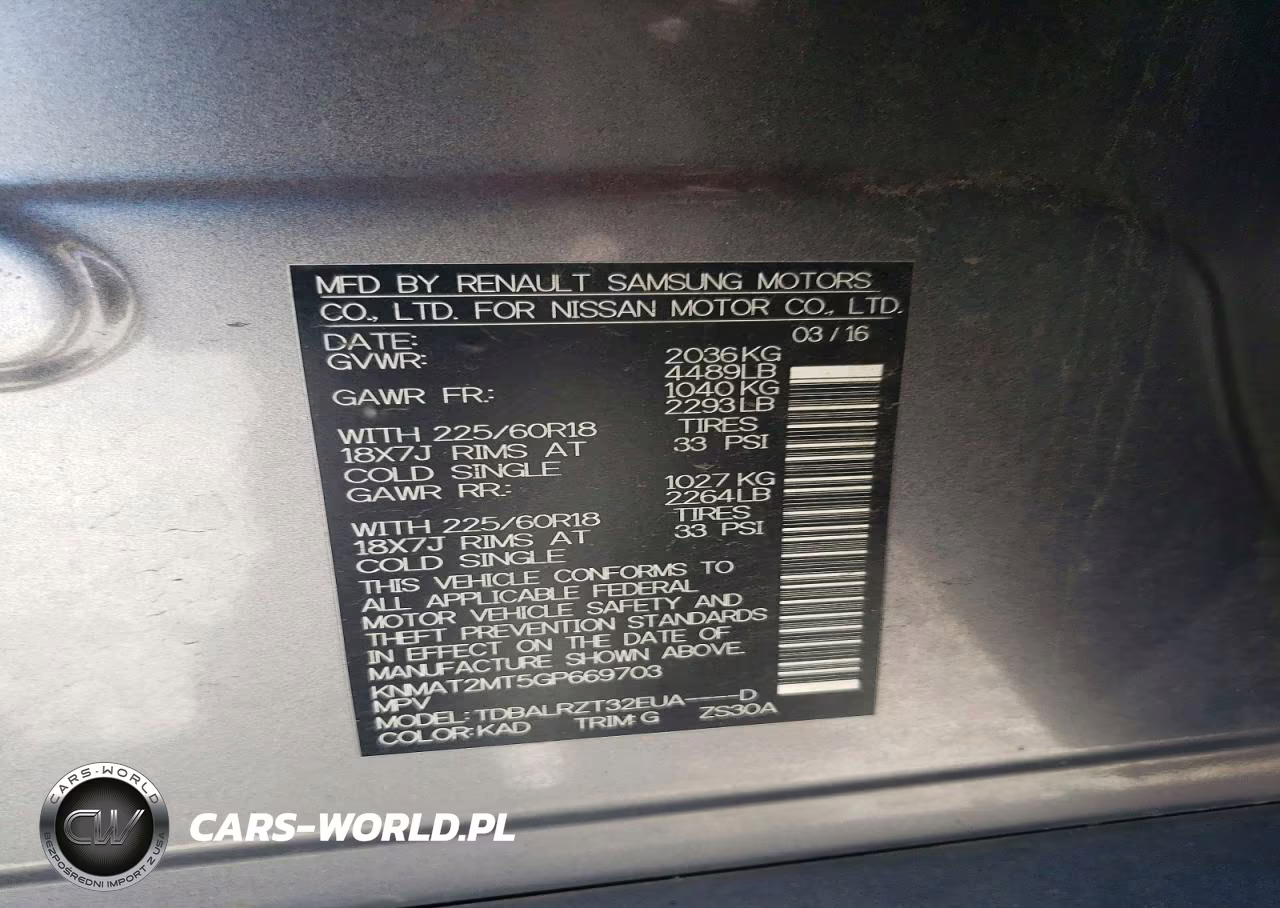 2016 Nissan Rogue Sl VIN:KNMAT2MT5GP669703 - 13