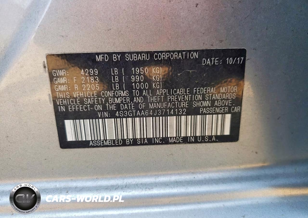 2018 Subaru Impreza VIN:4S3GTAA64J3714132 - 12