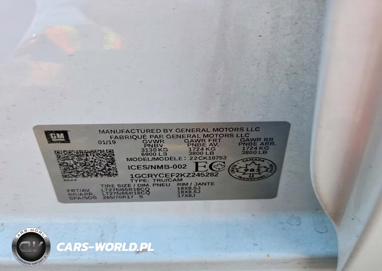 2019 Chevrolet 1500 VIN:1GCRYCEF2KZ245282 - 13