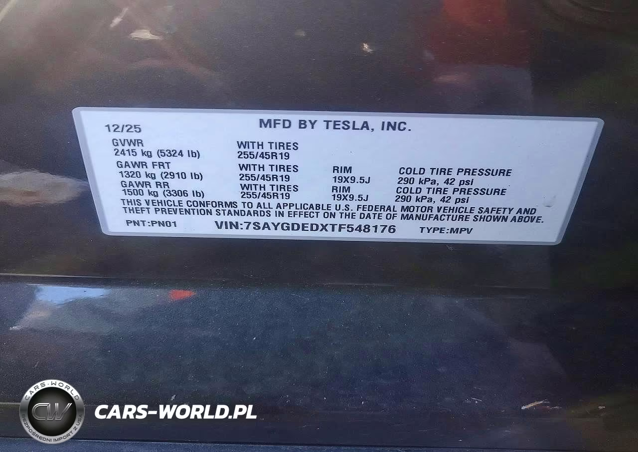 2026 Tesla Model Y VIN:7SAYGDEDXTF548176 - 12