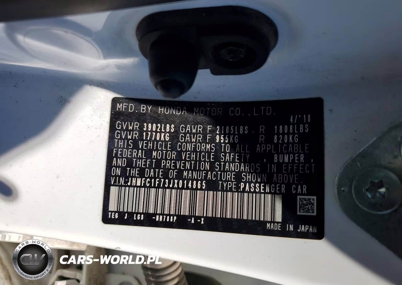 2018 Honda Civic Exl VIN:JHMFC1F73JX014865 - 12