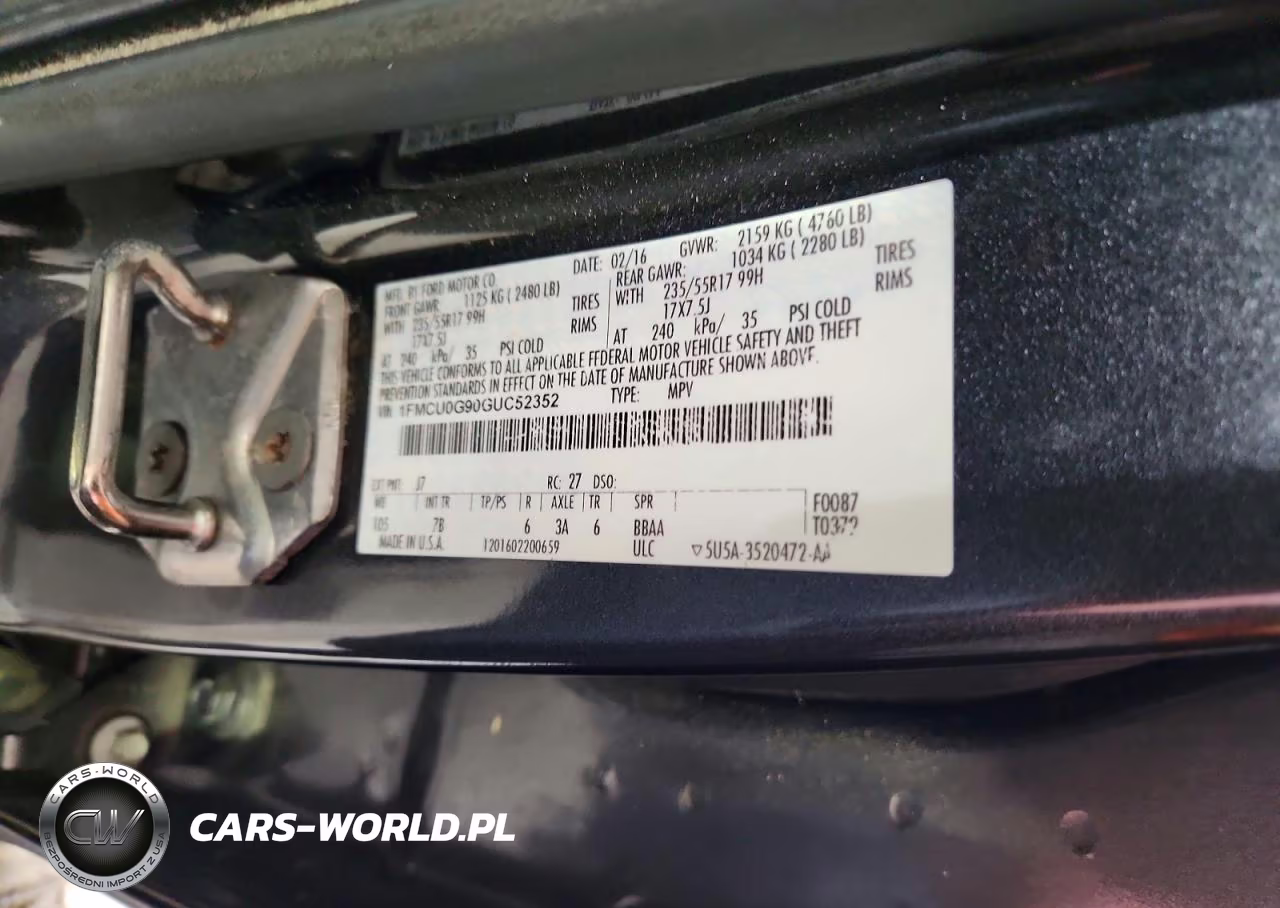 2016 Ford Escape Se VIN:1FMCU0G90GUC52352 - 14