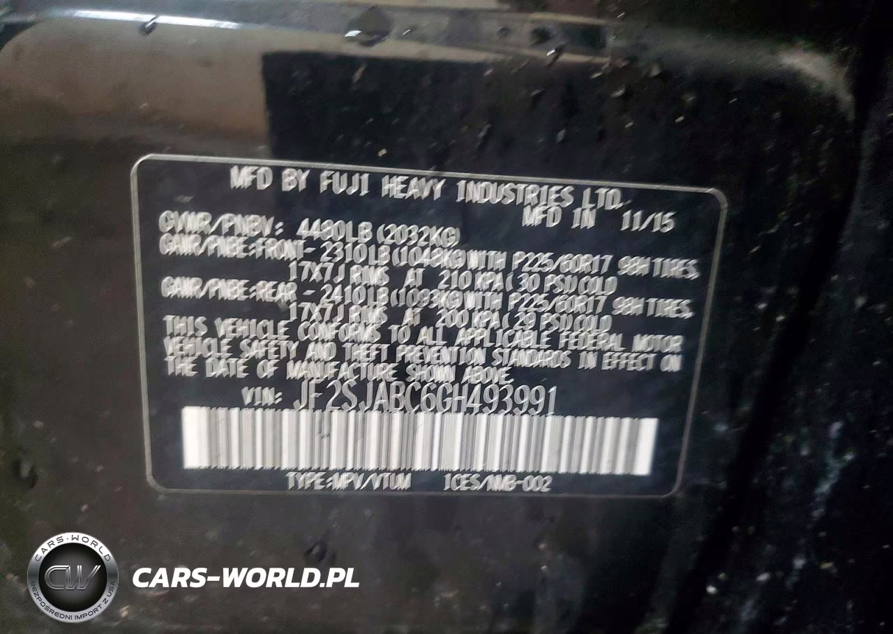 2016 Subaru Forester 2.5I VIN:JF2SJABC6GH493991 - 13