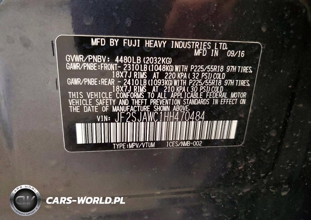 2017 Subaru Forester 2.5I Touring VIN:JF2SJAWC1HH470484 - 13