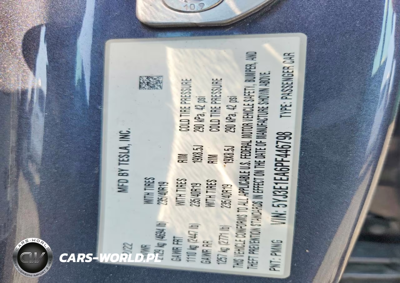 2023 Tesla Model 3 VIN:5YJ3E1EA6PF446798 - 12