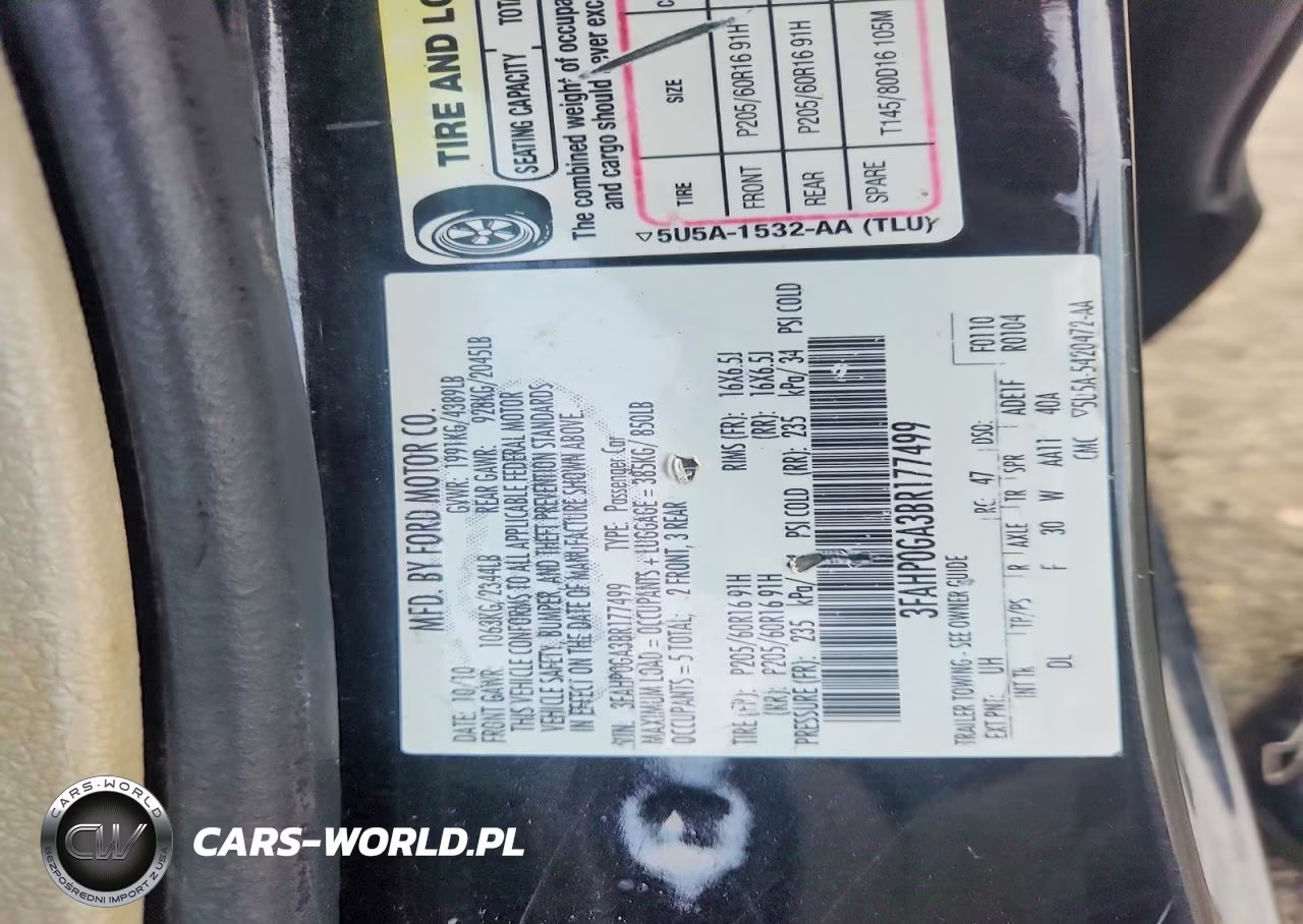 2011 Ford Fusion S VIN:3FAHP0GA3BR177499 - 12