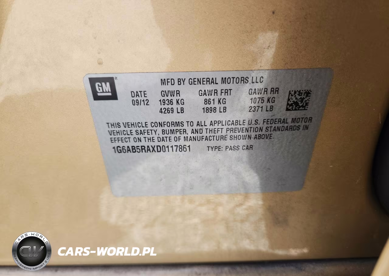 2013 Cadillac Ats Luxury VIN:1G6AB5RAXD0117861 - 12