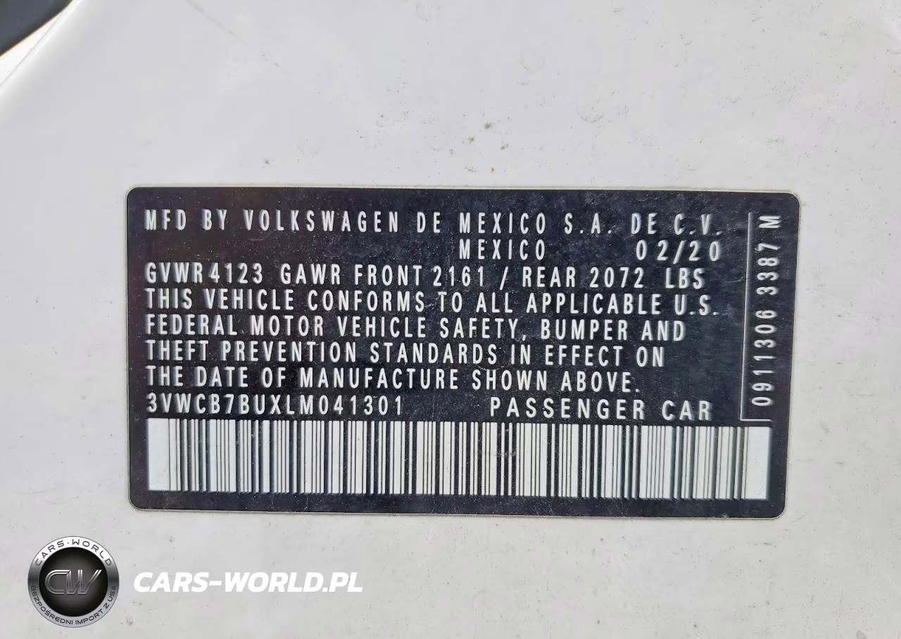 2020 Volkswagen Jetta S VIN:3VWCB7BUXLM041301 - 12