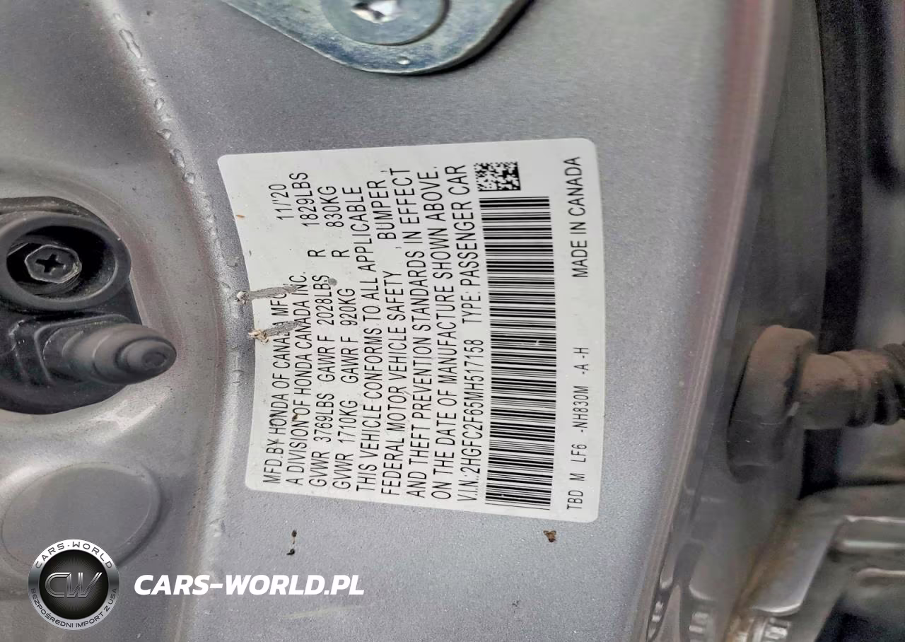 2021 Honda Civic Lx VIN:2HGFC2F65MH517158 - 13