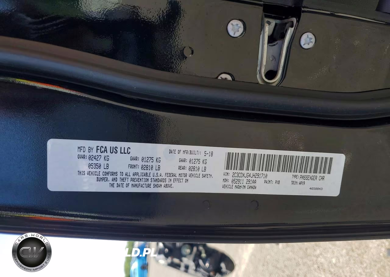 2018 Dodge Charger Gt VIN:2C3CDXJG4JH291710 - 13