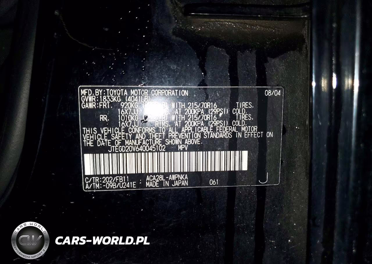 2004 Toyota Rav4 Base VIN:JTEGD20V640045102 - 13