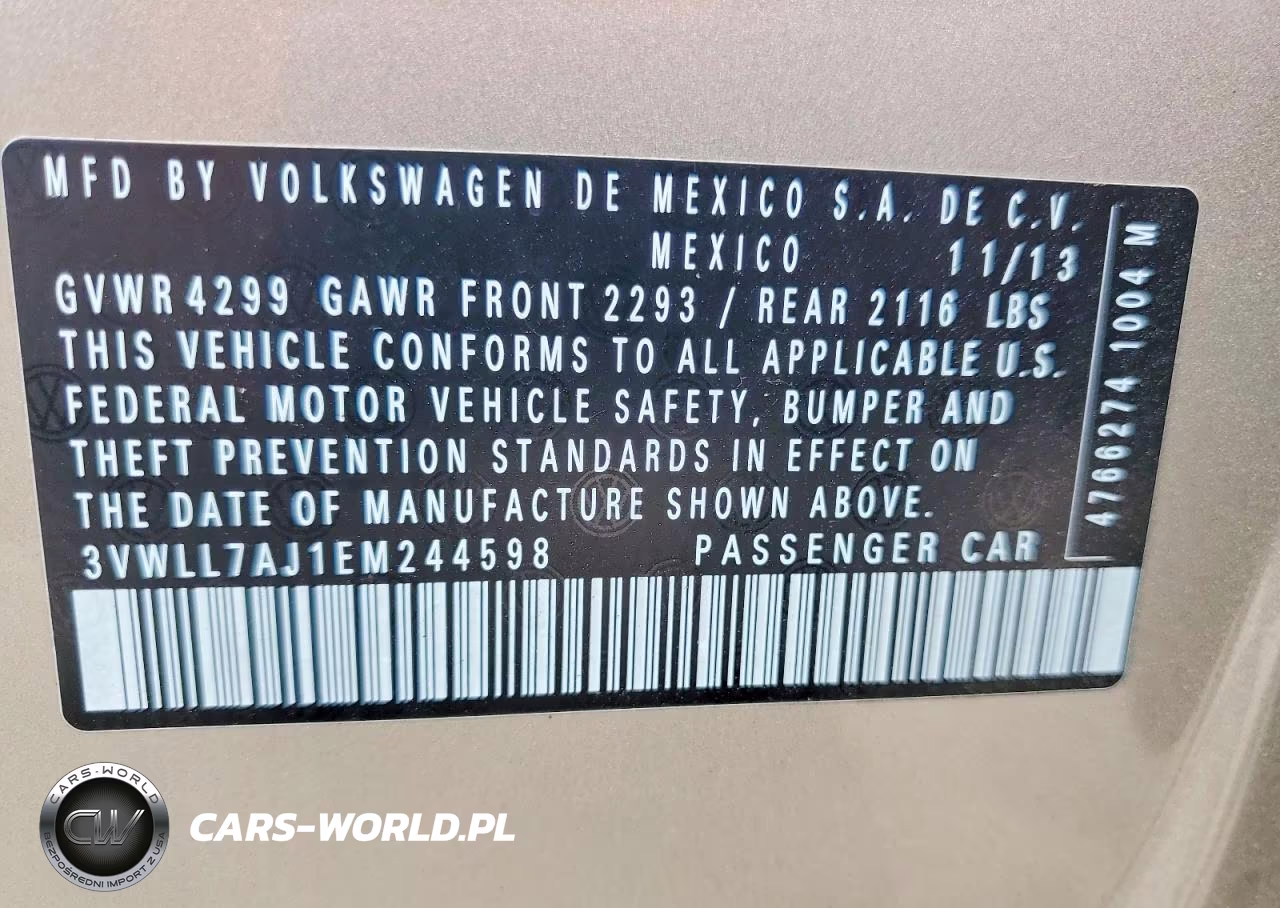 2014 Volkswagen Jetta Tdi VIN:3VWLL7AJ1EM244598 - 13
