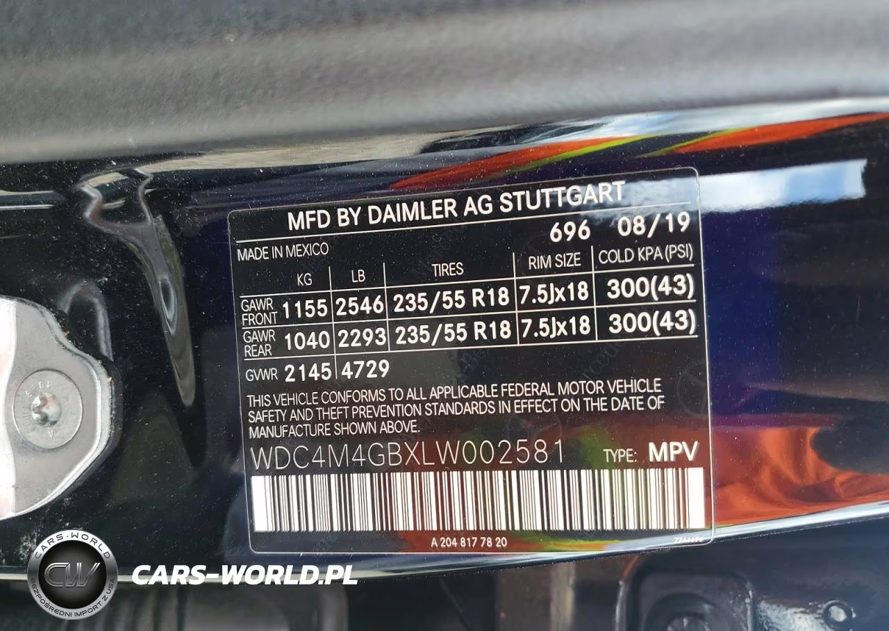 2020 Mercedes-Benz Glb 250 VIN:WDC4M4GBXLW002581 - 13