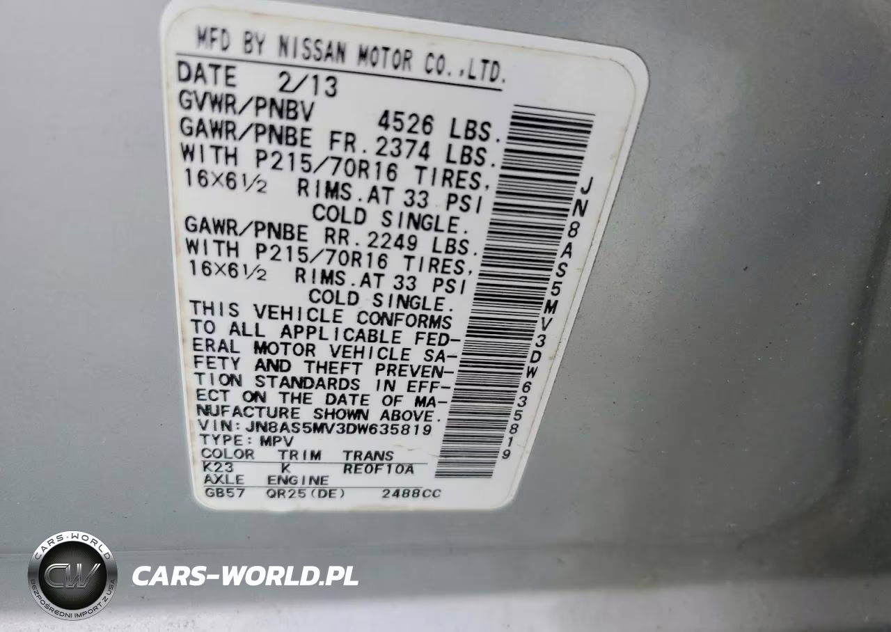 2013 Nissan Rogue S VIN:JN8AS5MV3DW635819 - 13