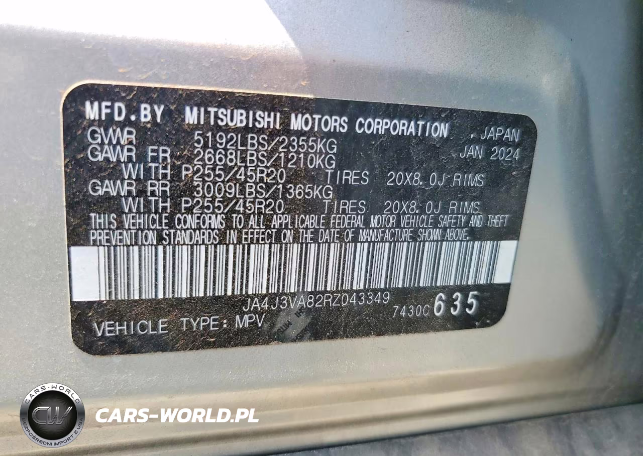 2024 Mitsubishi Outlander Se VIN:JA4J3VA82RZ043349 - 14