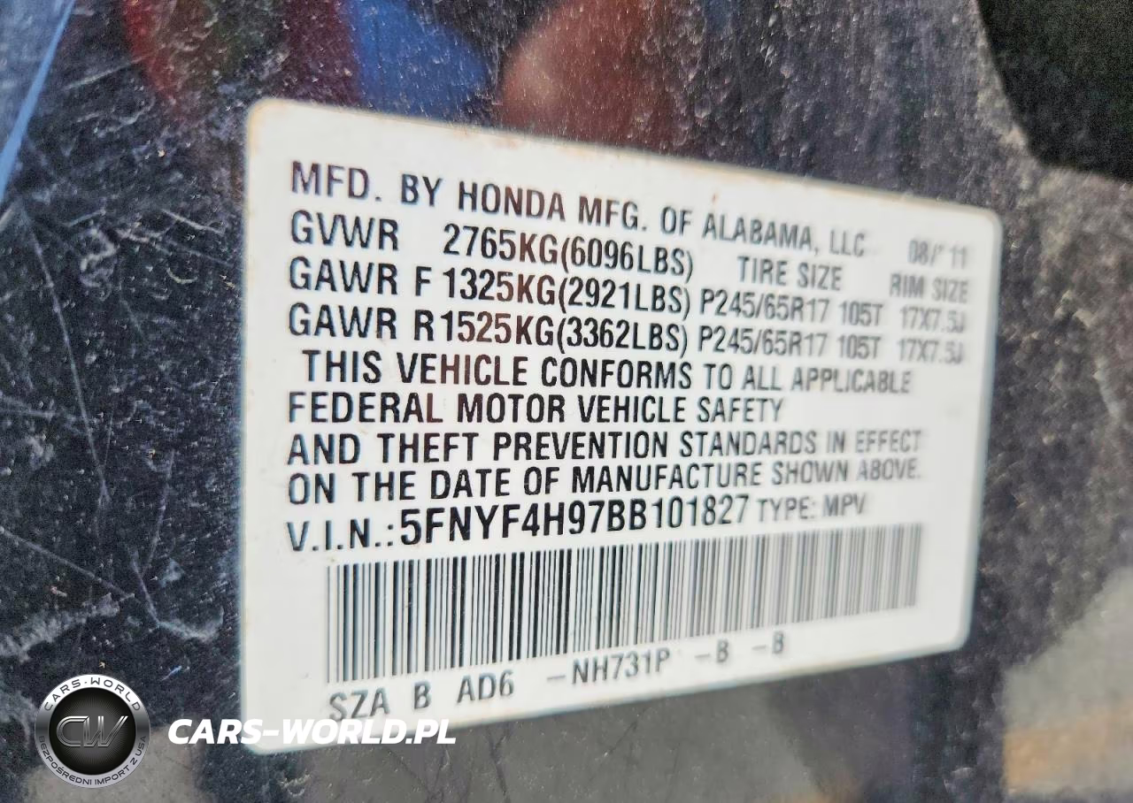2011 Honda Pilot Touring VIN:5FNYF4H97BB101827 - 13
