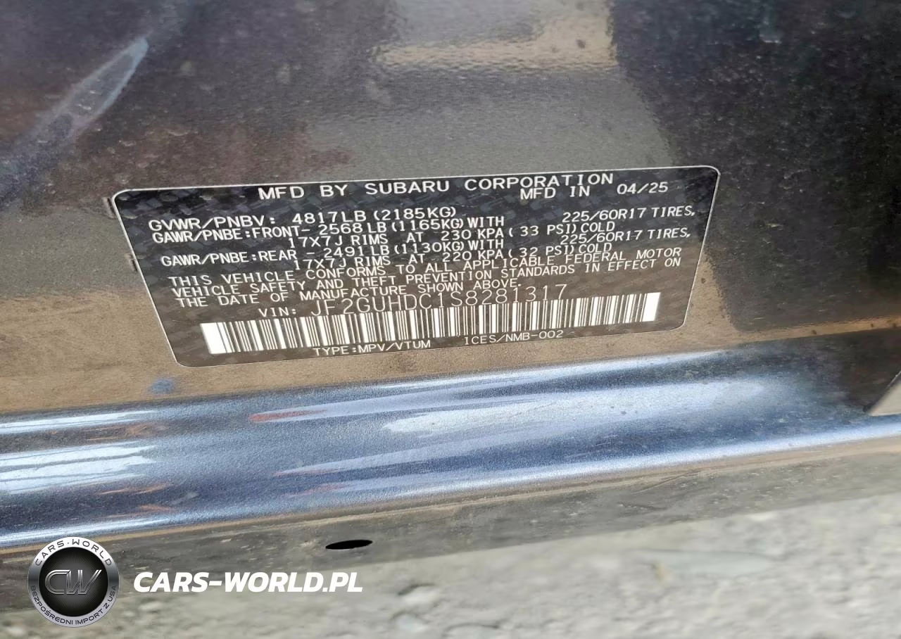 2025 Subaru Crosstrek Premium VIN:JF2GUHDC1S8281317 - 13