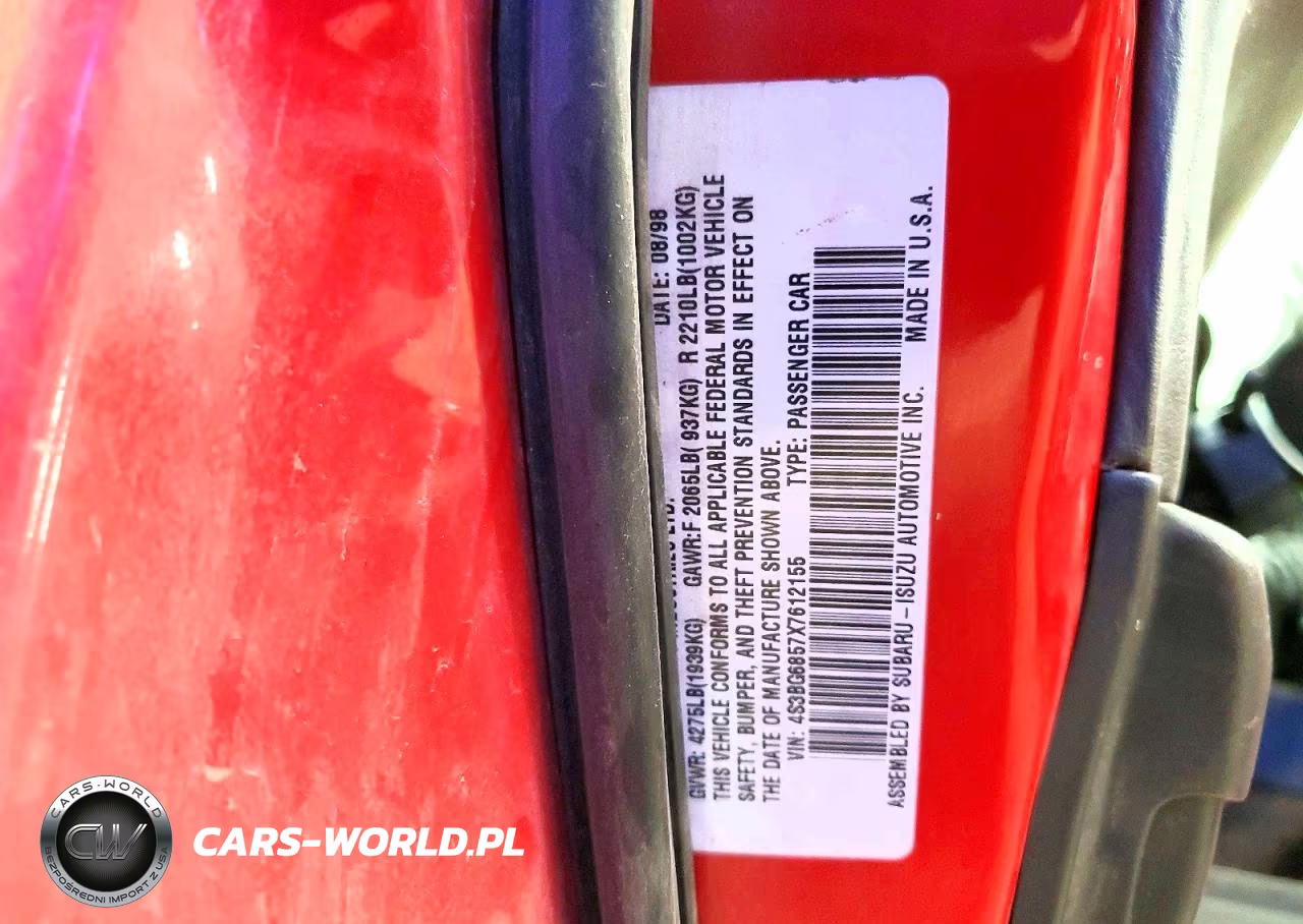 1999 Subaru Legacy Outback VIN:4S3BG6857X7612155 - 13