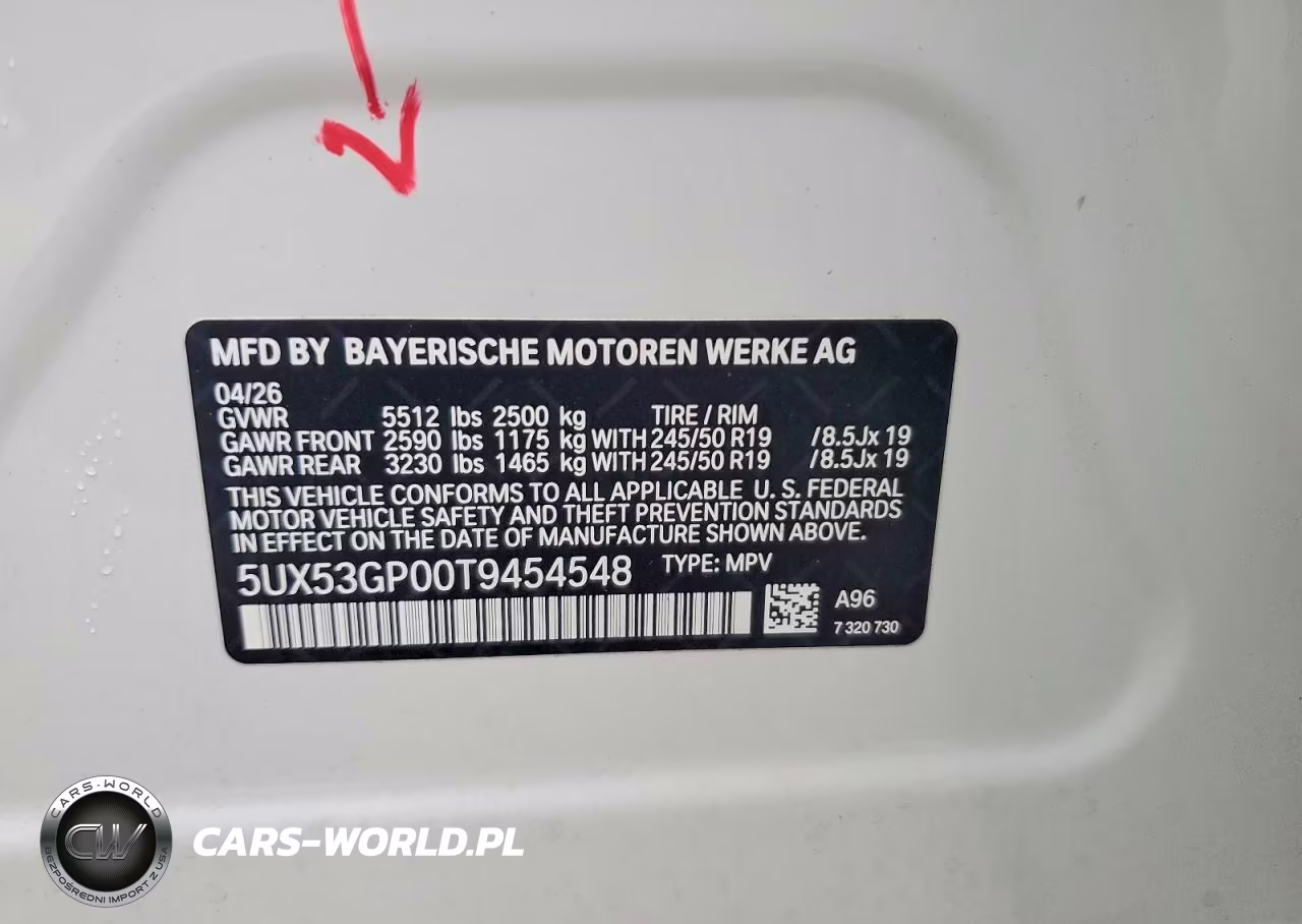 2026 BMW X3 30 xDrive VIN:5UX53GP00T9454548 - 14