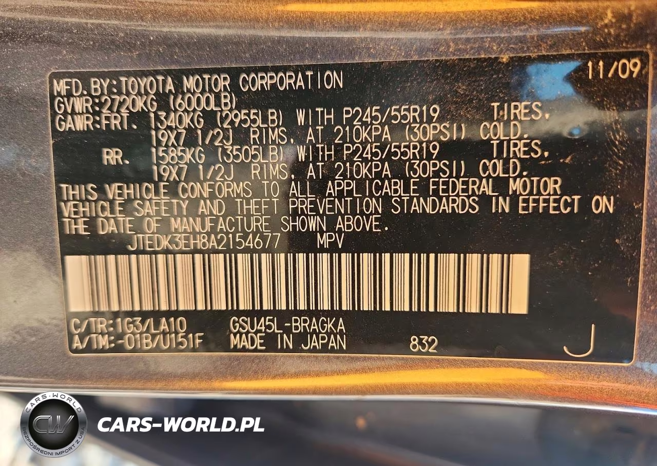 2010 Toyota Highlander Limited VIN:JTEDK3EH8A2154677 - 13