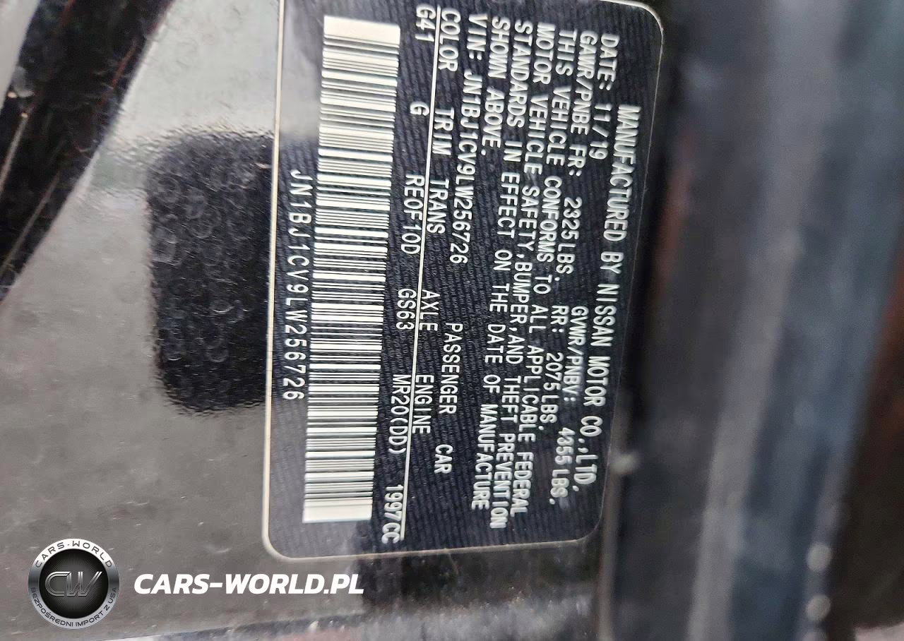 2020 Nissan Rogue Sport S VIN:JN1BJ1CV9LW256726 - 13