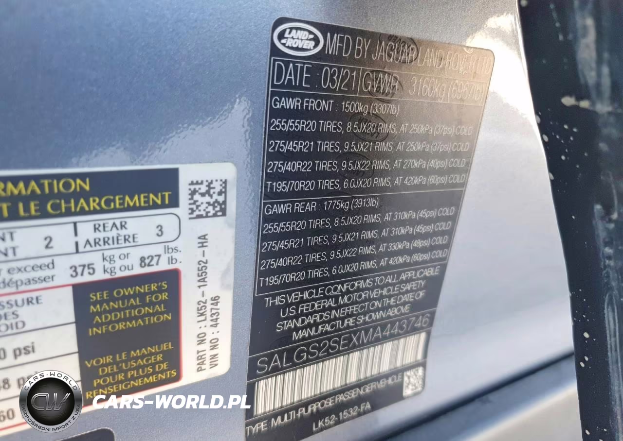 2021 Land Rover Range Rover Westminster Edition VIN:SALGS2SEXMA443746 - 14
