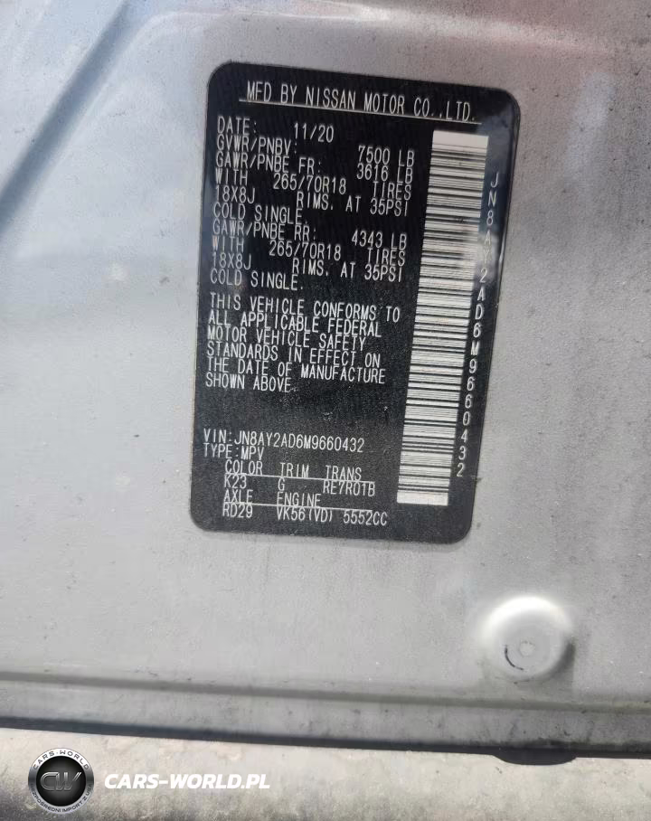 2021 Nissan Armada Sv VIN:JN8AY2AD6M9660432 - 13