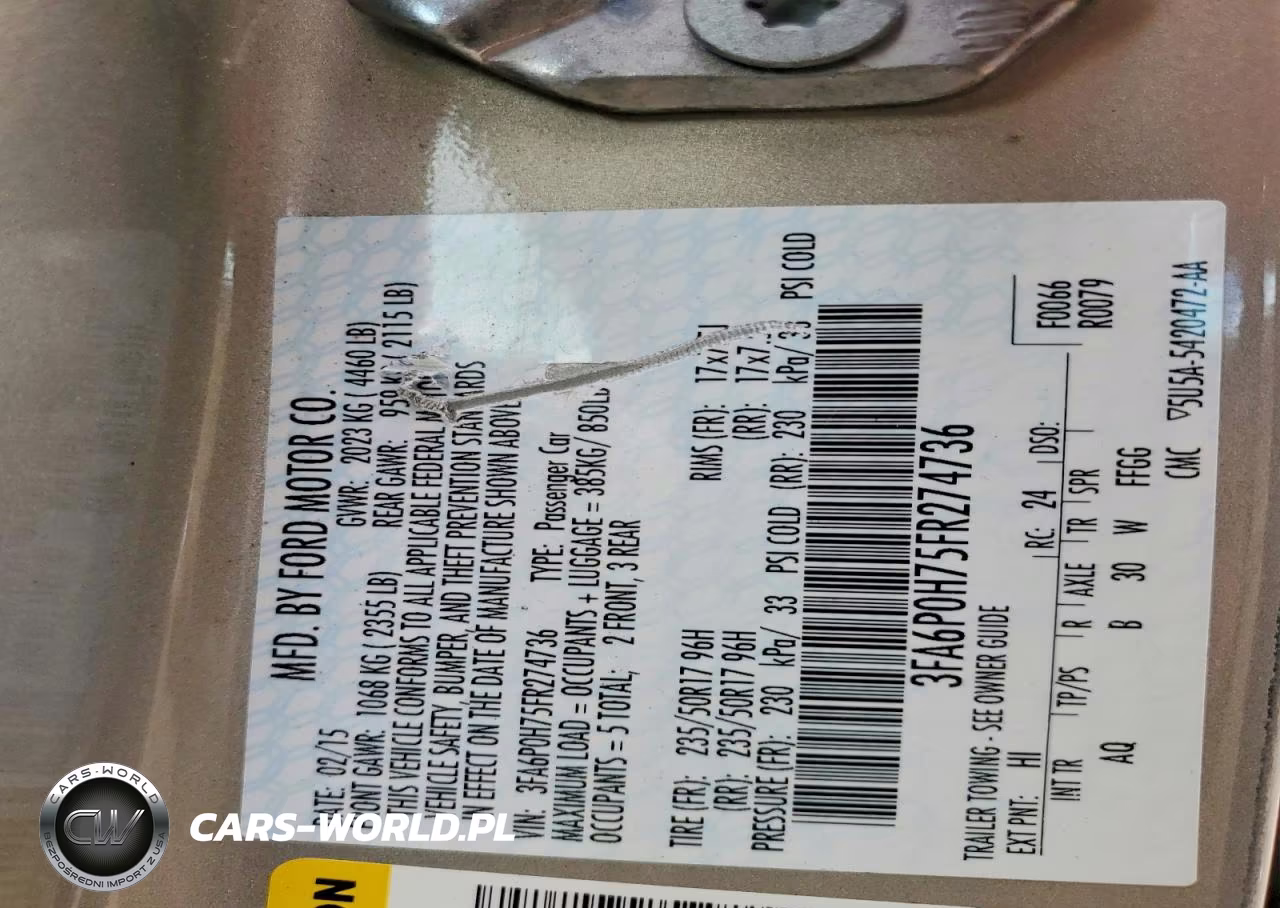 2015 Ford Fusion Se VIN:3FA6P0H75FR274736 - 12