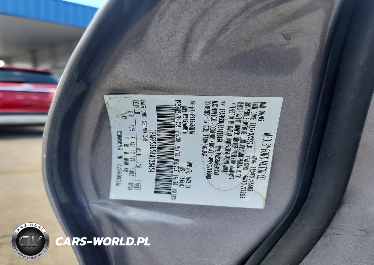 2006 Ford Taurus Se VIN:1FAFP53U56A128454 - 12