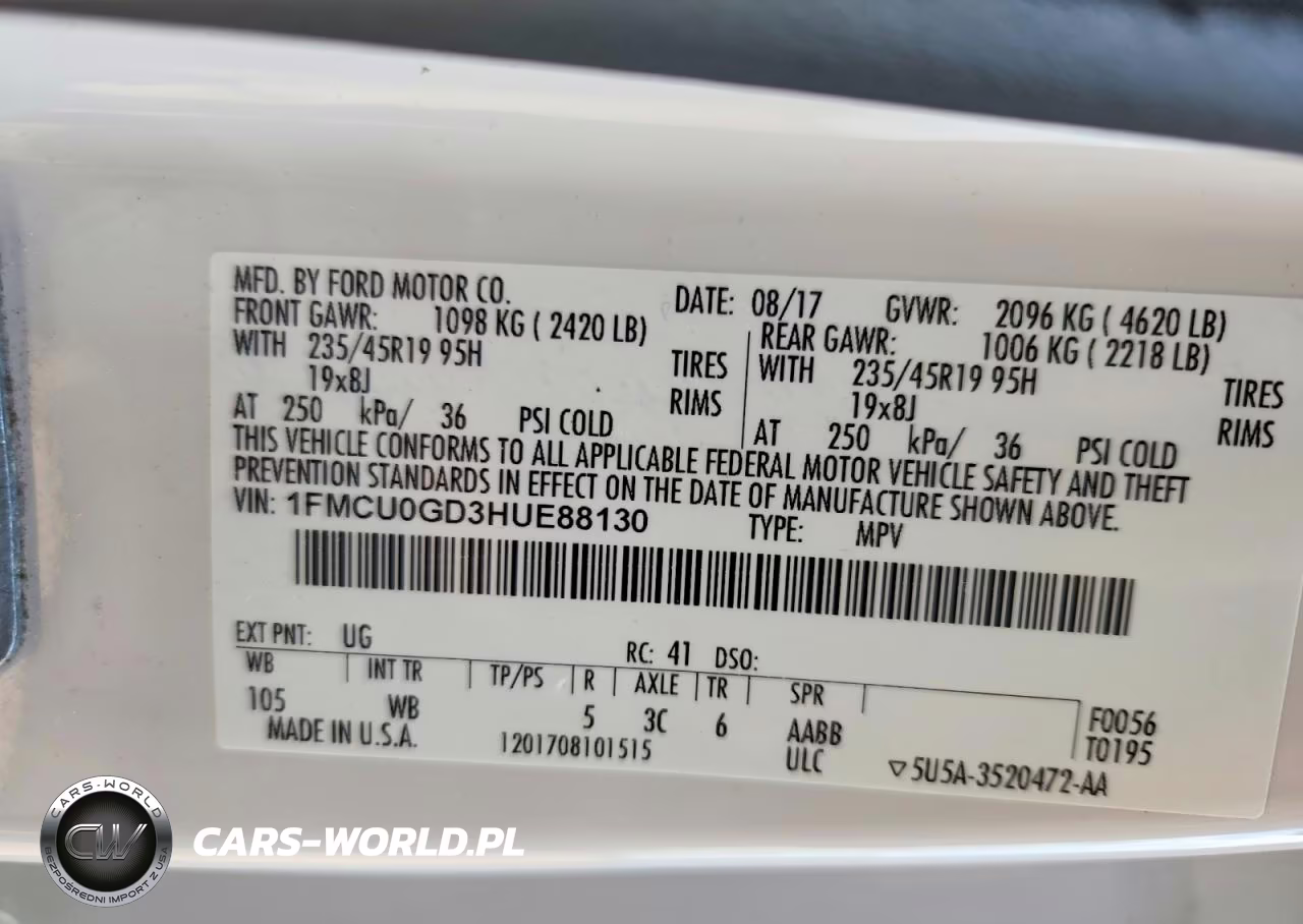 2017 Ford Escape Se VIN:1FMCU0GD3HUE88130 - 12