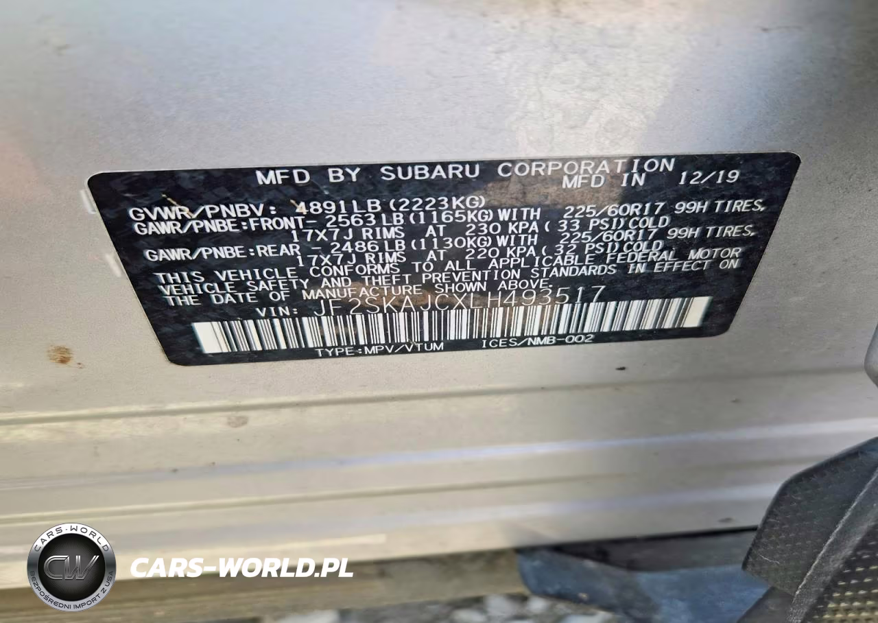 2020 Subaru Forester Premium VIN:JF2SKAJCXLH493517 - 13