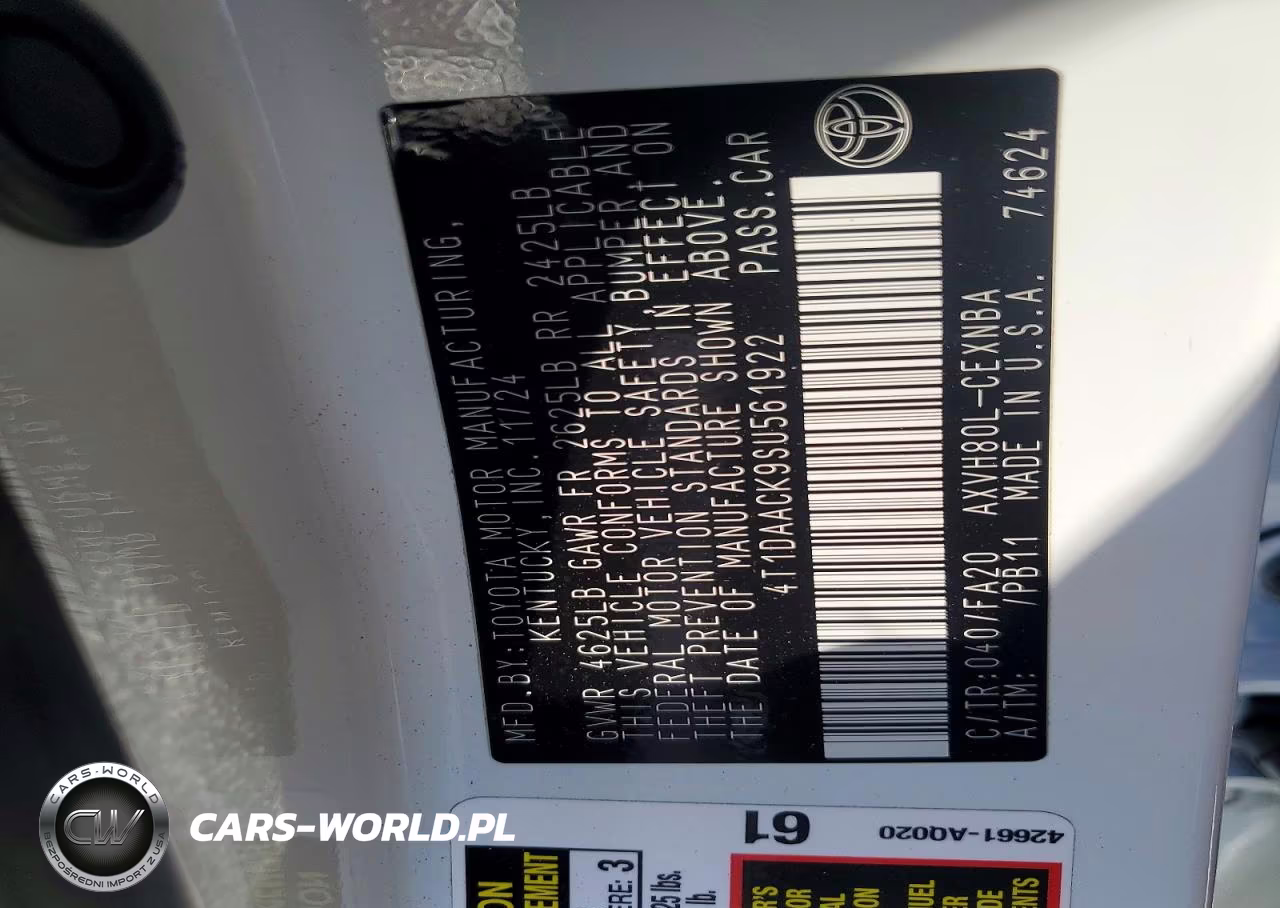 2025 Toyota Camry Le VIN:4T1DAACK9SU561922 - 13