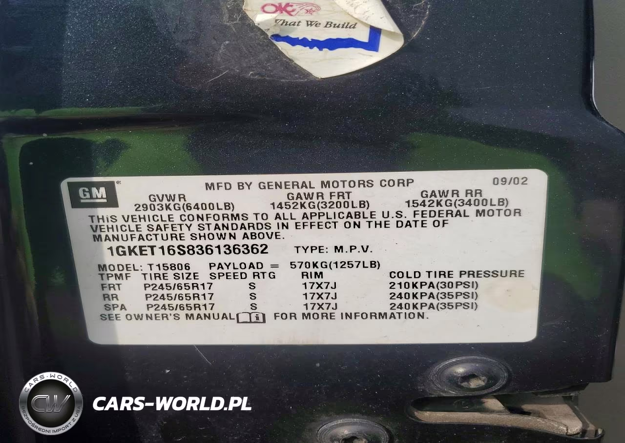 2003 GMC Envoy Xl VIN:1GKET16S836136362 - 13
