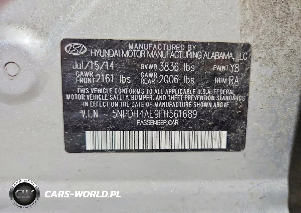 2015 Hyundai Elantra Se VIN:5NPDH4AE9FH561689 - 12
