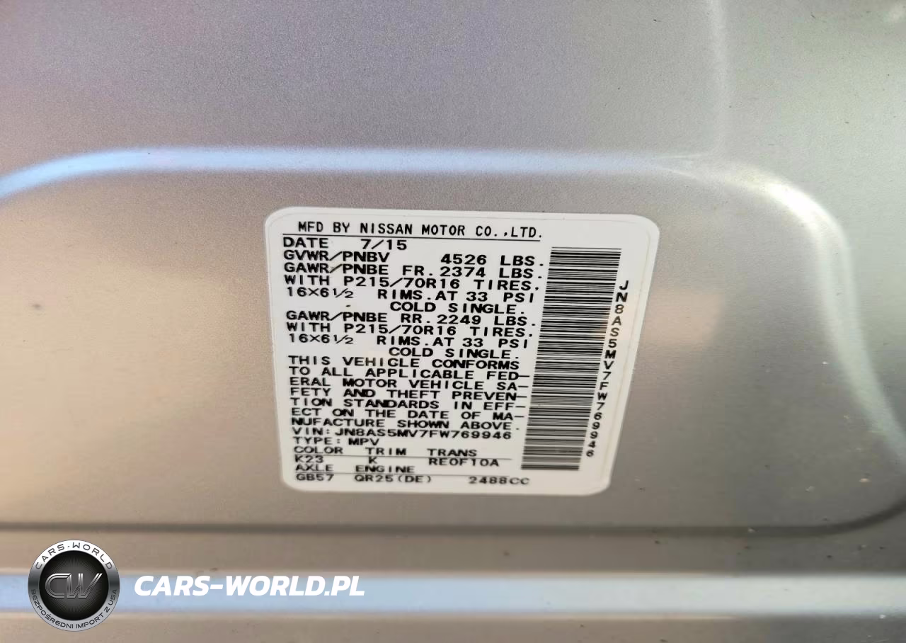 2015 Nissan Rogue Select S VIN:JN8AS5MV7FW769946 - 13